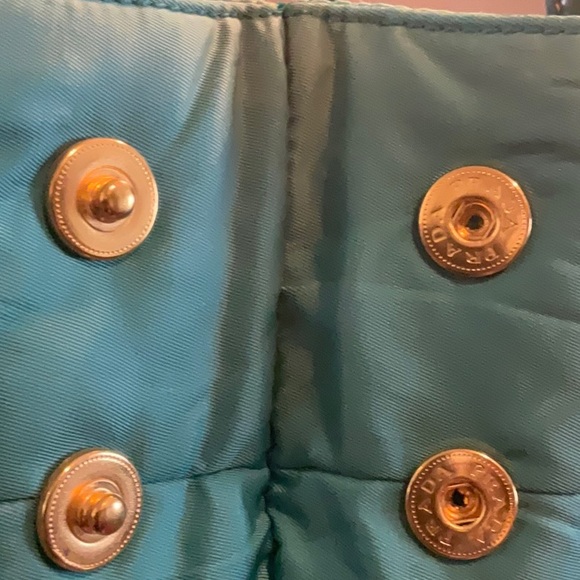 PRADA Quilted Handbag Turquoise Two-Way - Picture 7 of 15